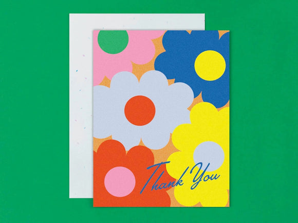 POP FLOWERS THANK YOU CARD Greeting Card