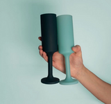 Porter Green Mist + Ink | Seff | Silicone Unbreakable Champagne Flutes