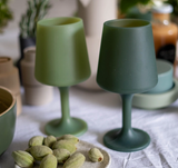 Porter Green Sage + Olive | Swepp | Silicone Unbreakable Wine Glasses