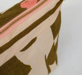 Mosey Me Olive Poppy Cosmetic Case