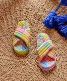 KIP & CO Florida Tartan Quilted Velvet Adult Slippers