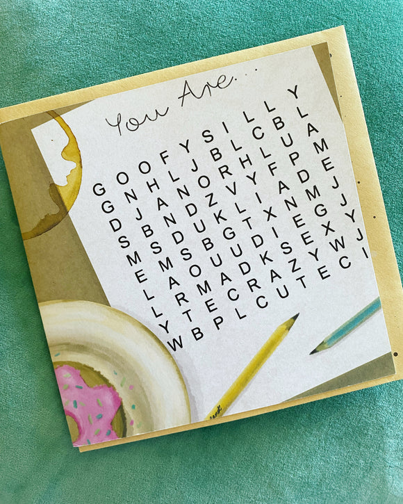 Find a Word Greeting Card