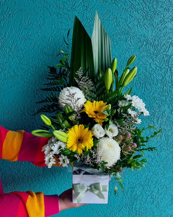 Mother’s Day Box Arrangement- Cover Me in Sunshine