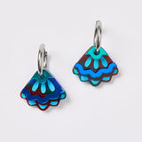 Martha Jean Frill Pod Earrings - Blue Watercolour