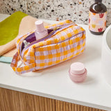 Mosey Me- Kumquat Bloom Seersucker Dopp Kit