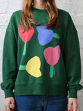 Mosey Me Forget Me Not Sweater - Forest