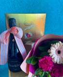 Bunch of Blooms with Lindt & Bird in Hand Sparkling