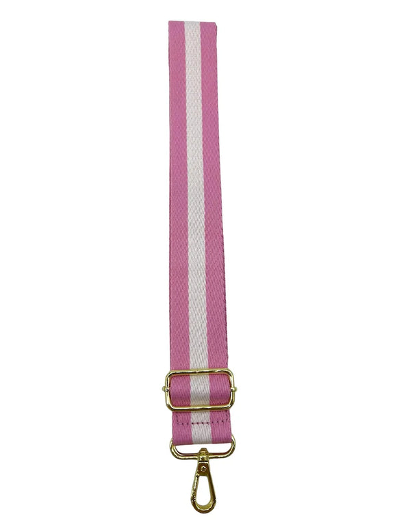 Zjoosh Webbing Bag Strap - Pink & Whit