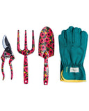 KIP & CO Golden Peony Garden Tools and Gloves Set