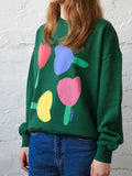 Mosey Me Forget Me Not Sweater - Forest