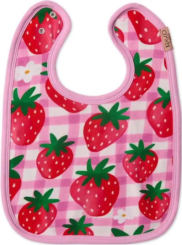 KIP & CO Strawberry Jam Organic Cotton Bib One Size