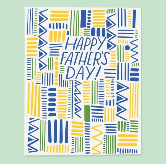 Happy Father's Day Pattern Greeting Card