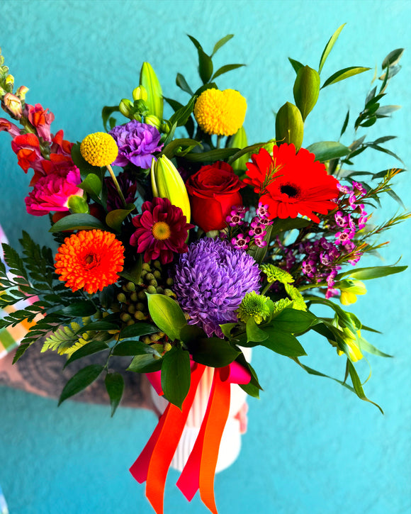 Mother’s Day Ceramic Pot Arrangement- Confetti Pop