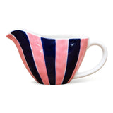 Noss & Co Ceramic Gravy Jug | Pink & Navy Stripe