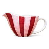 Noss & Co Ceramic Gravy Jug | Pink & Burgundy Stripe