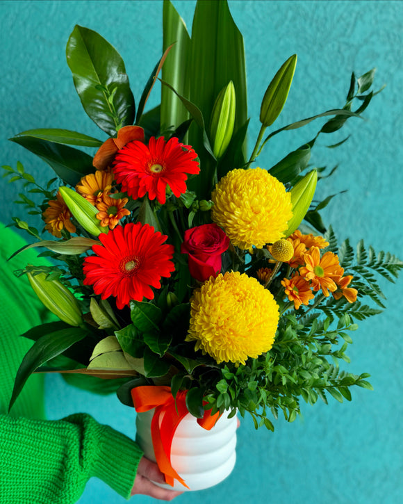 Mother’s Day Pot Arrangement- Sunset Sorbet