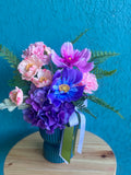 Faux Blooms in Ceramic Vase- Georgie