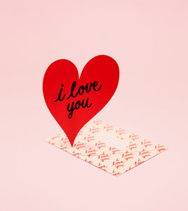 I LOVE YOU HEART CARD - RED Greeting Card