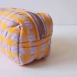 Mosey Me- Kumquat Bloom Seersucker Dopp Kit