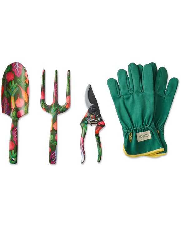 KIP & CO Veggie Soup Garden Tools and Gloves Set