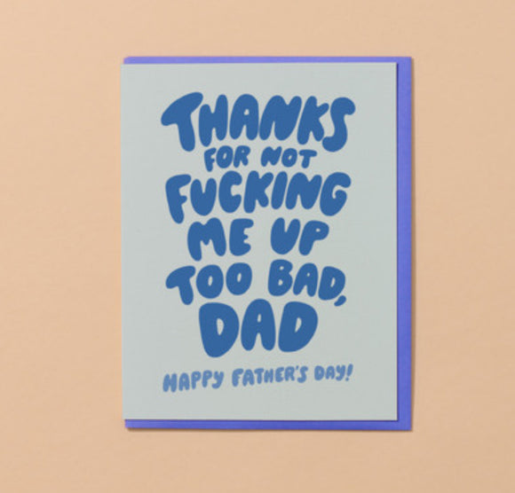 Thanks Dad Father's Day Greeting Card