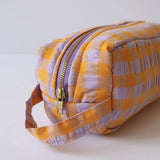 Mosey Me- Kumquat Bloom Seersucker Dopp Kit