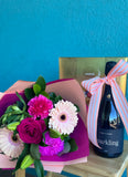 Bunch of Blooms with Lindt & Bird in Hand Sparkling