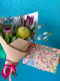 Bunch of Blooms in Hessian with Gift Set- Native Nellie
