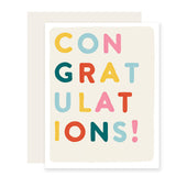 BLOCK LETTER CONGRATULATIONS Greeting Card