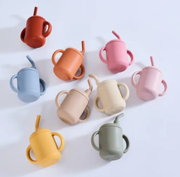 Milk Addict Silicone Handled Cup- Spice