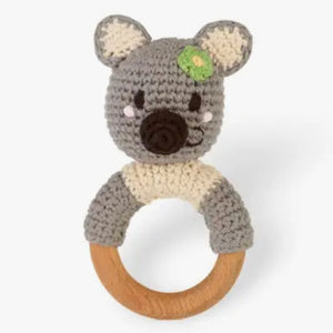 Wooden Ring Rattle - Koala