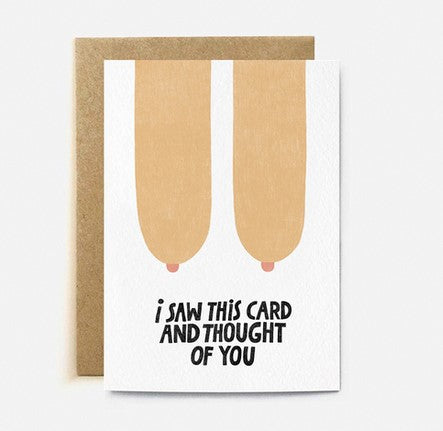 I Saw This Card and Thought of You (Old Boobies) Greeting Card