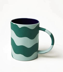 Jones & Co | Happy Mug Green Wave