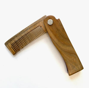 Valor Wooden Folding Beard Comb