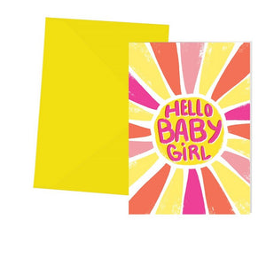Hello Baby Girl Greeting Card