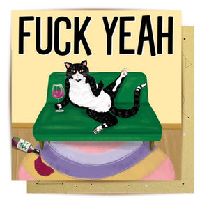 Chilling The Fuck Yeah Greeting Card