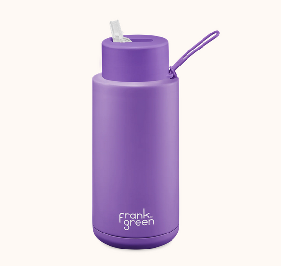 Frank Green Cosmic Purple Ceramic Reusable Bottle - 34oz / 1,000ml