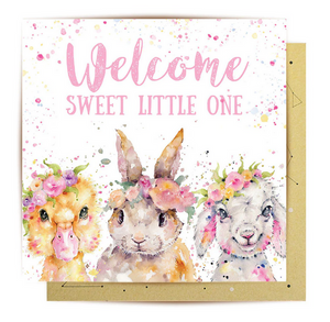 Greeting Card Spring Babies