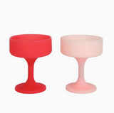 Porter Green Cherry + Blush | Mecc| Silicone Unbreakable Cocktail Glasses
