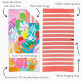 Ruby Olive Ro X Steph Chapman Edible Blooms Sand Free Towel