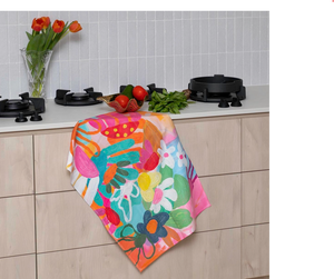 Ruby Olive Ro X Steph Chapman Edible Blooms Microfibre Towel