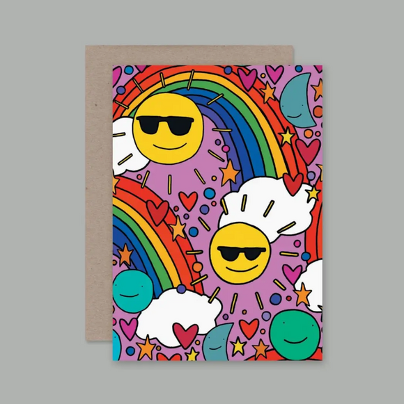 Smiles & Rainbows Greeting Card