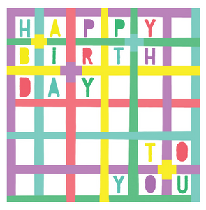 Greeting Card Bday Grid