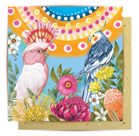 Greeting Card Sacred Country Vol. 2 Pink Cockatoo