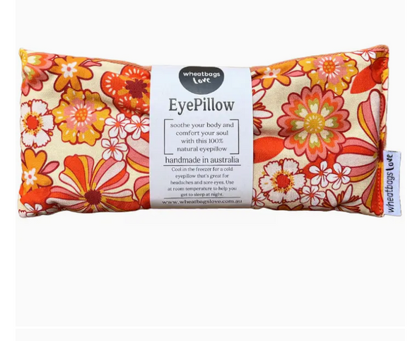 Wheatbags Love Eyepillow Groovy Flowers Orange