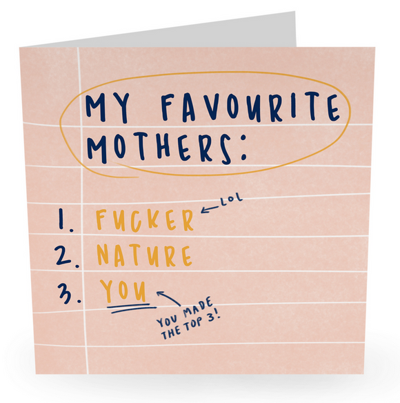 My Favourite Mothers Greeting Card