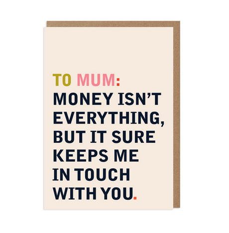 Mum Money Greeting Card
