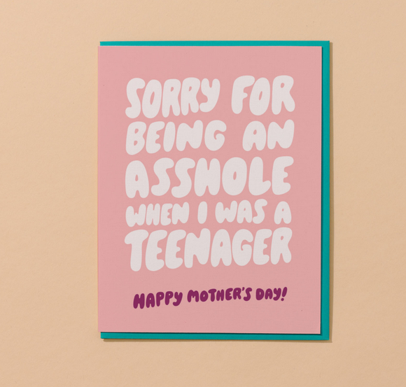 Asshole Teenager Card Greeting Card