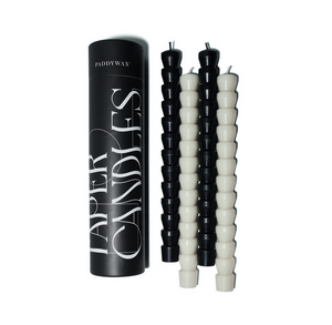 Taper Candle Set Black & White (pack 4)