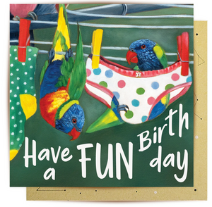 Greeting Card Funny Lorikeets